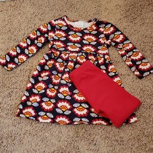 Hanna Andersson Long Sleeve Dress and Leggings